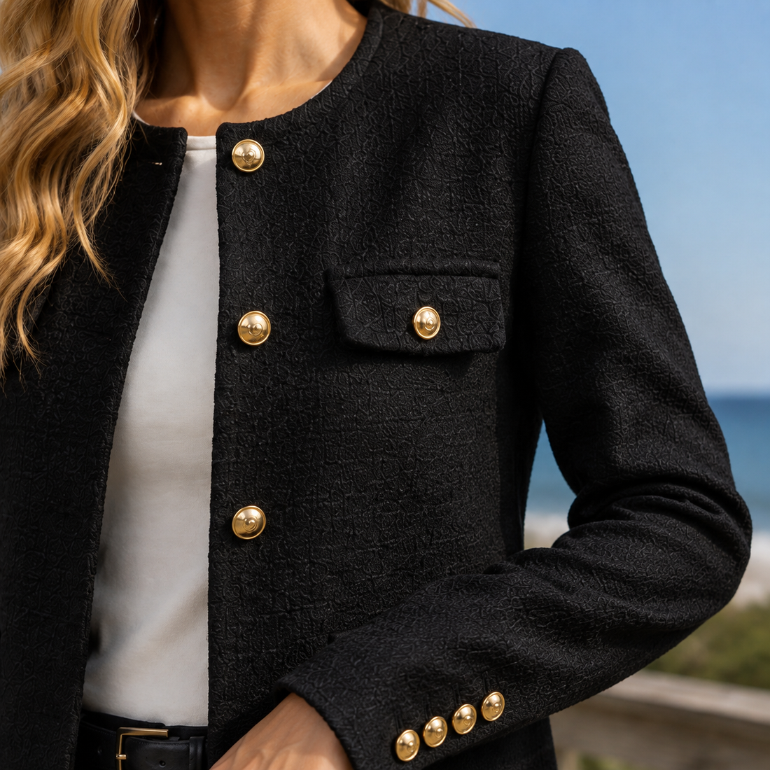 Hazel-Grace Cropped Blazer - Lead Product Detail