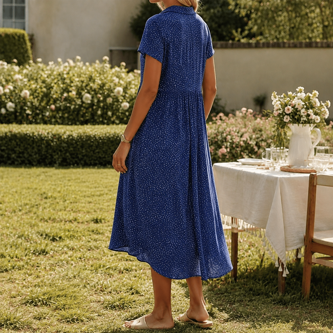 Willa Collared Midi Dress - Lead Alternate View