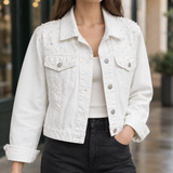 Annabelle-Jade Beaded Denim Jacket - Lead Product Detail