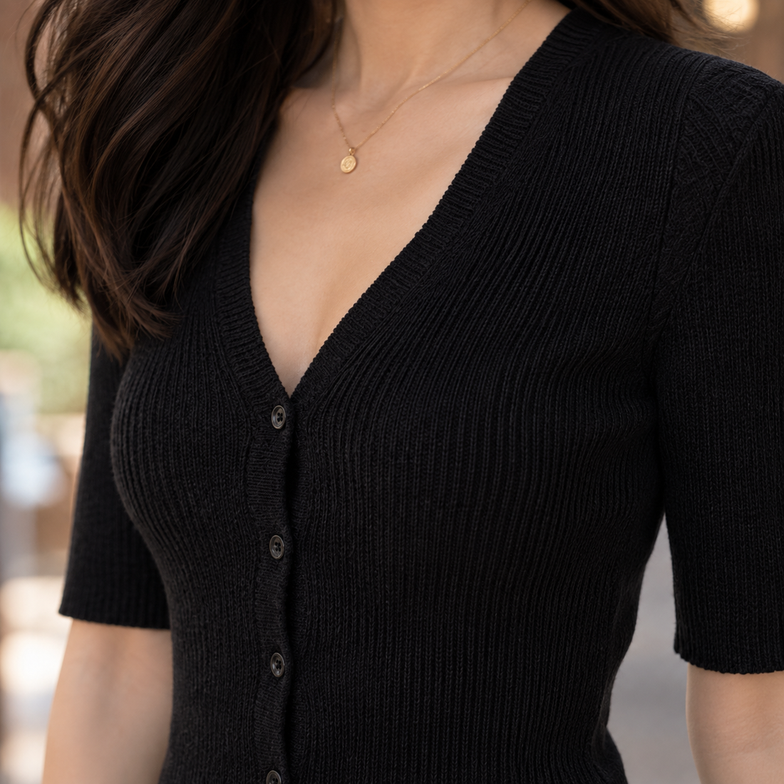 Philippa V Neck Cardigan - Lead Product Detail