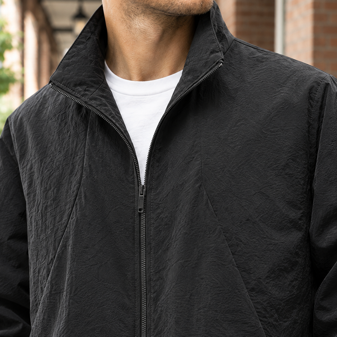 Alderic Stand Collar Jacket - Lead Product Detail