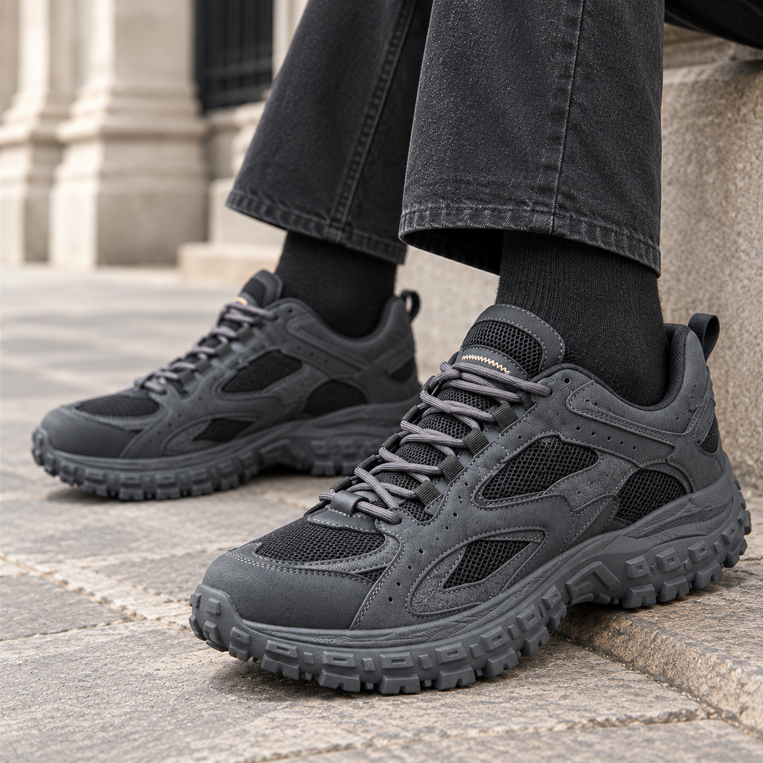 Carmagnola Chunky Sneakers - Lead Product Detail