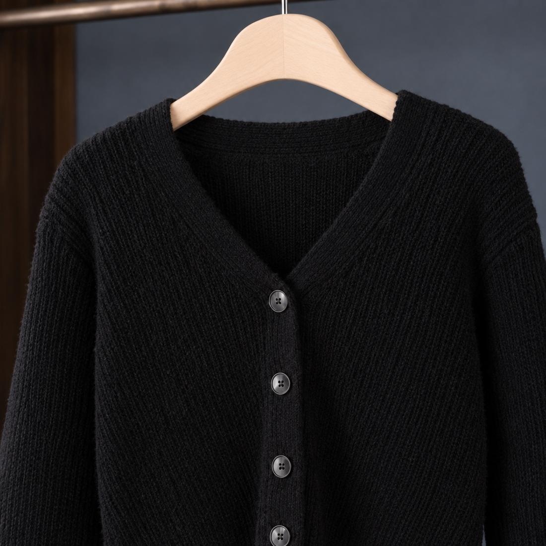 Raven Ribbed Cardigan - Lead Product Detail