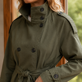 Laurel-Hope Belted Trench Jacket - Lead Product Detail