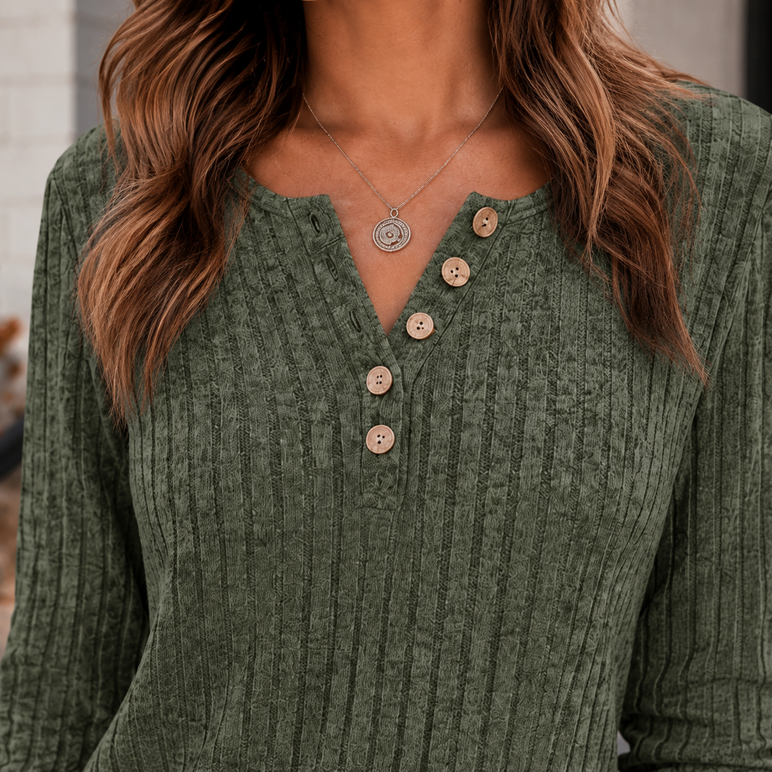 Maia-Jade Henley Top - Lead Product Detail
