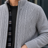 Wendell Cable Knit Cardigan - Lead Product Detail