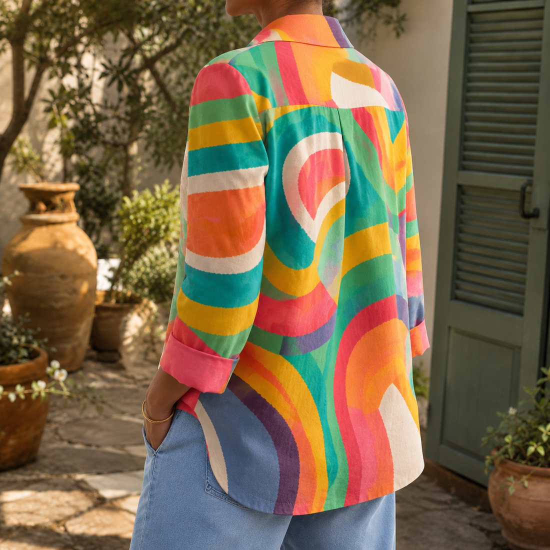 Amalia Boxy Blouse - Lead Alternate View