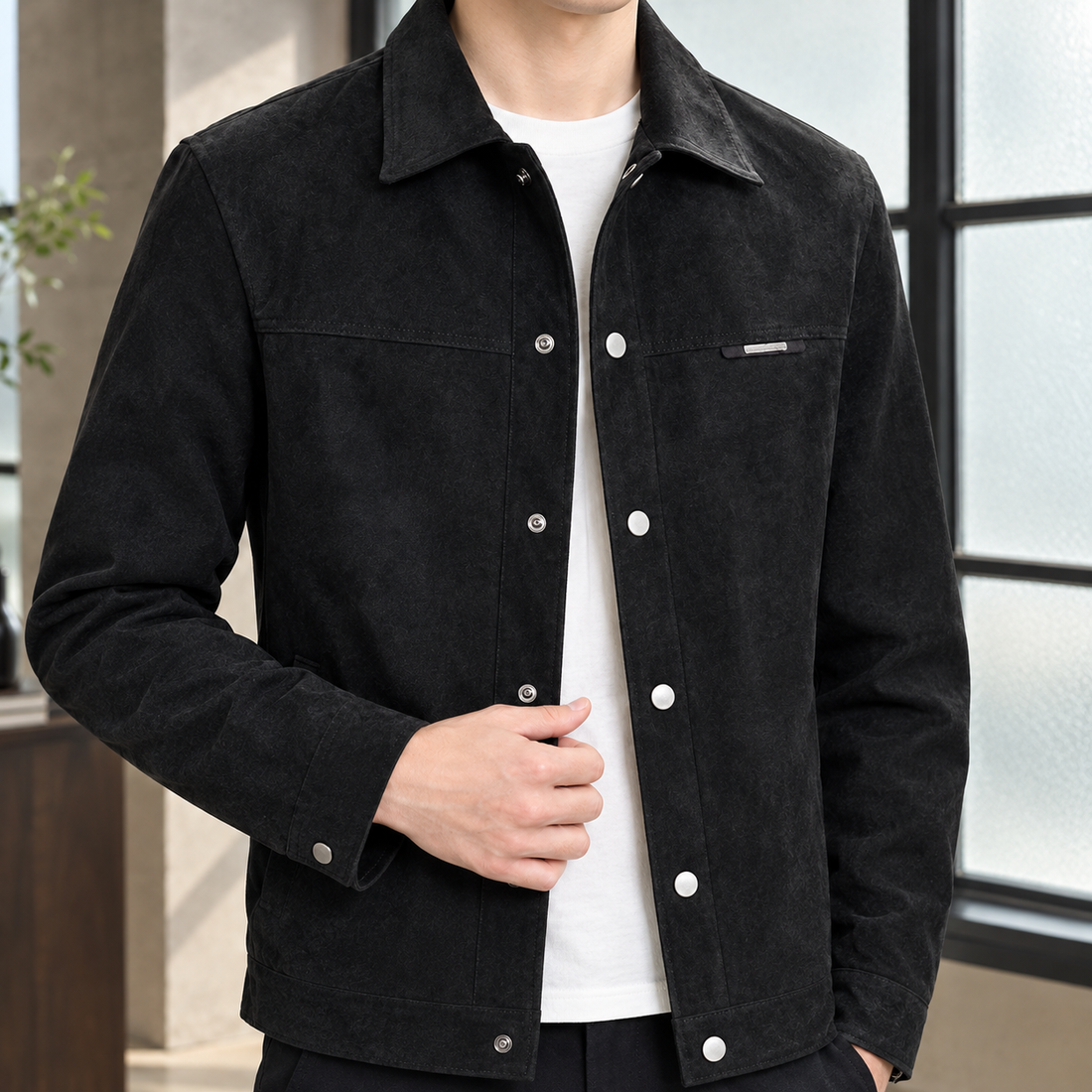 Oswin Snap Jacket - Lead Product Detail