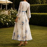 Giselle Pleated Maxi Dress - Lead Alternate View