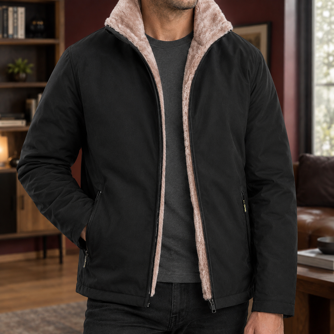 Marcus Pile-Lined Jacket - Lead Product Detail