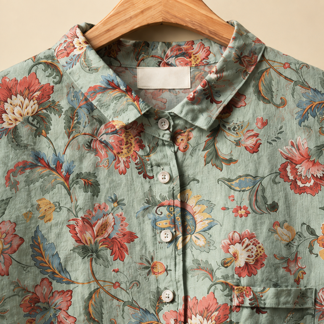 Lucia-Sage Vintage Blouse - Lead Product Detail