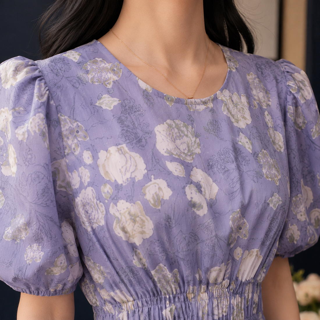 Giulietta Shirred Maxi Dress - Lead Product Detail
