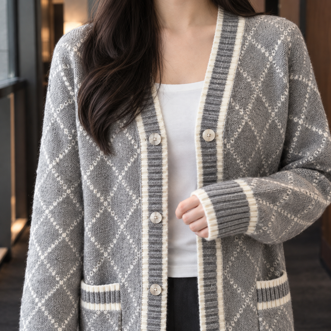 Samantha Argyle Cardigan - Lead Product Detail