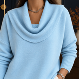 Sibylla Cowl Neck Sweater - Lead Product Detail