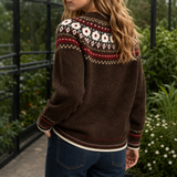 Marguerite Fair Isle Cardigan - Lead Alternate View