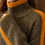 Ilaria-Claire Contrast Knit Sweater - Lead Product Detail