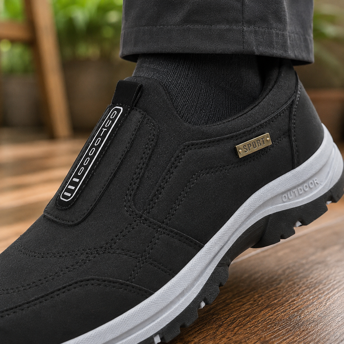 Solari Slip-On Sneakers - Lead Product Detail