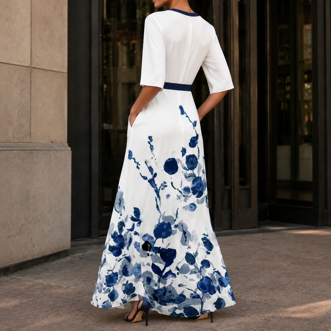 Aria Wrap Maxi Dress - Lead Alternate View