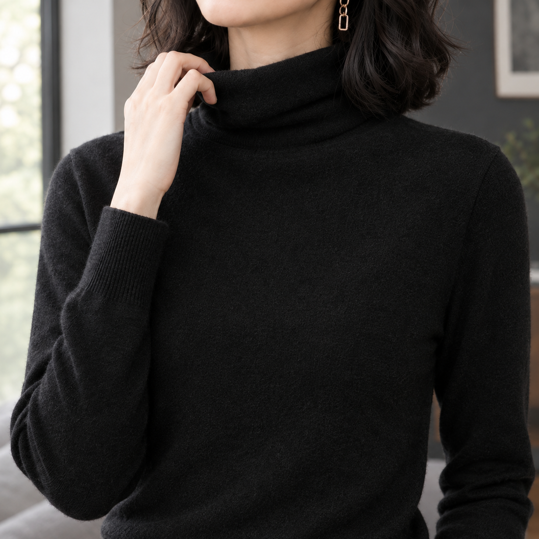 Serena-Louise Turtleneck Sweater - Lead Product Detail