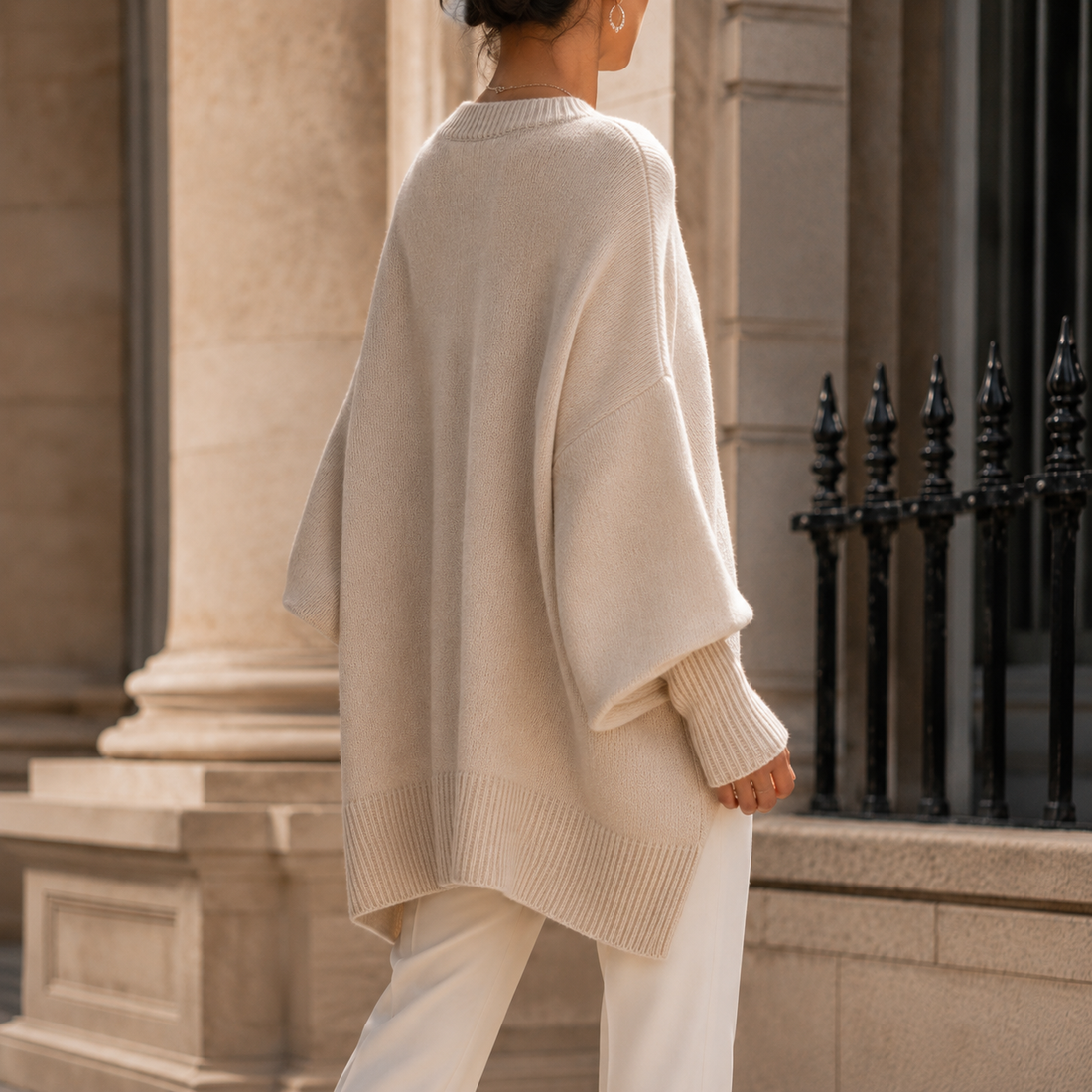 Violetta Oversized Sweater - Lead Alternate View
