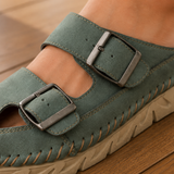 Cervini Buckle Sandals - Lead Product Detail
