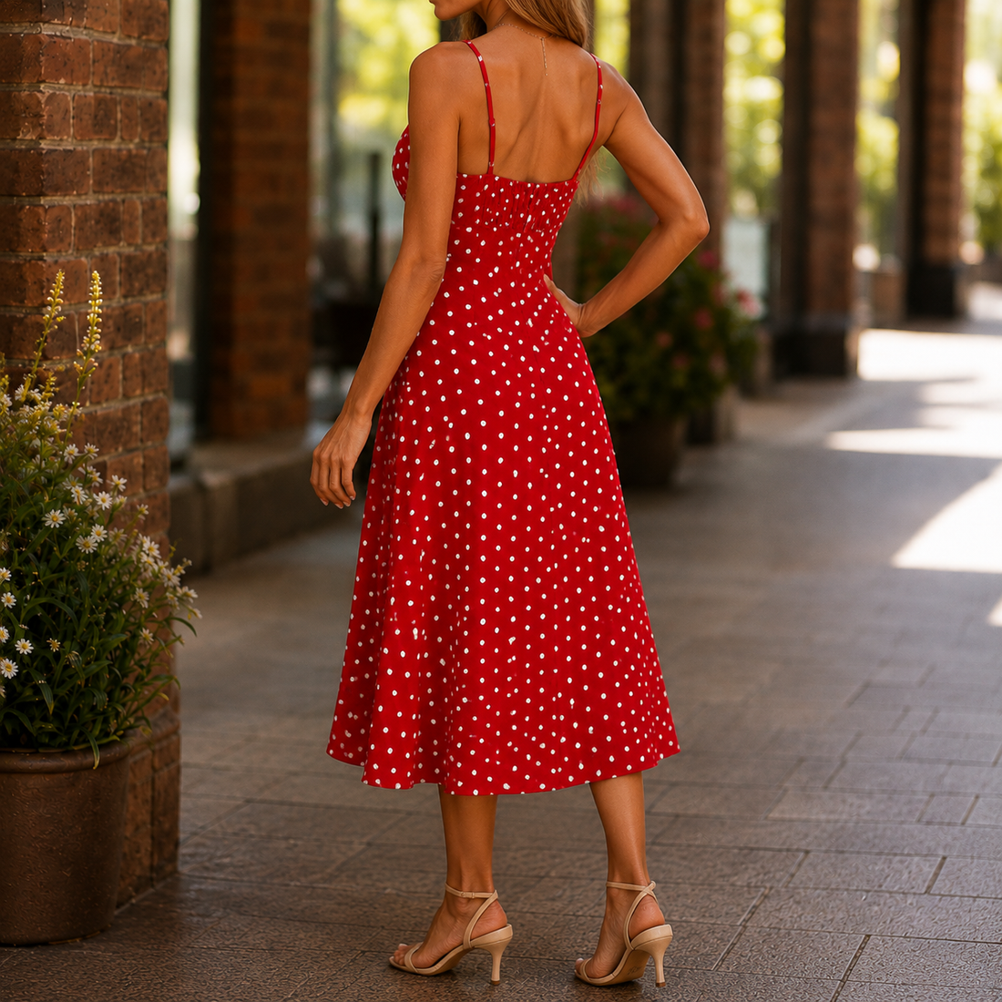 Theodora Ruched Midi Dress - Lead Alternate View