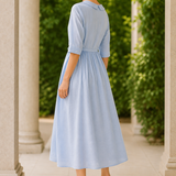 Matilda Belted Midi Dress - Lead Alternate View
