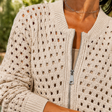 Georgina-Skye Open-Knit Sweater - Lead Product Detail