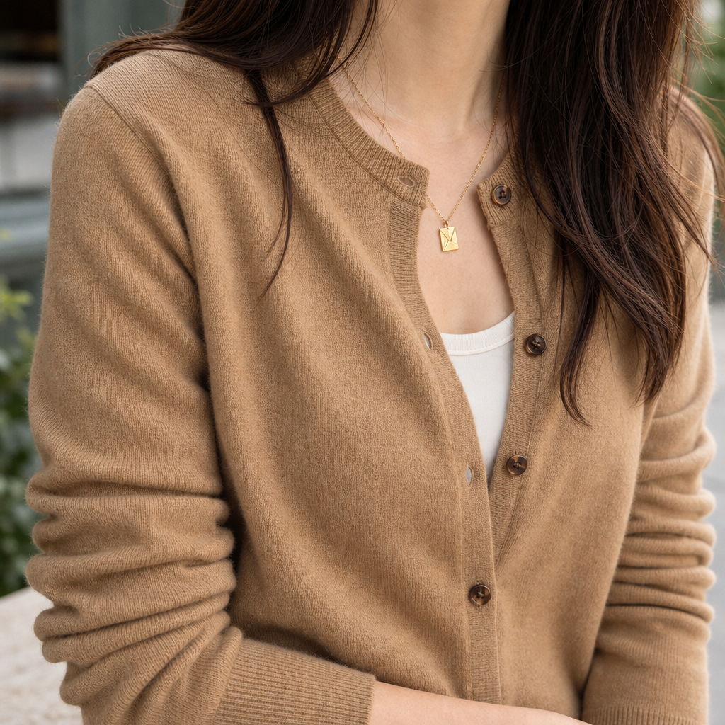 Iolanthe Crew Neck Cardigan - Lead Product Detail