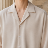 Aubin Cuban Collar Shirt - Lead Product Detail