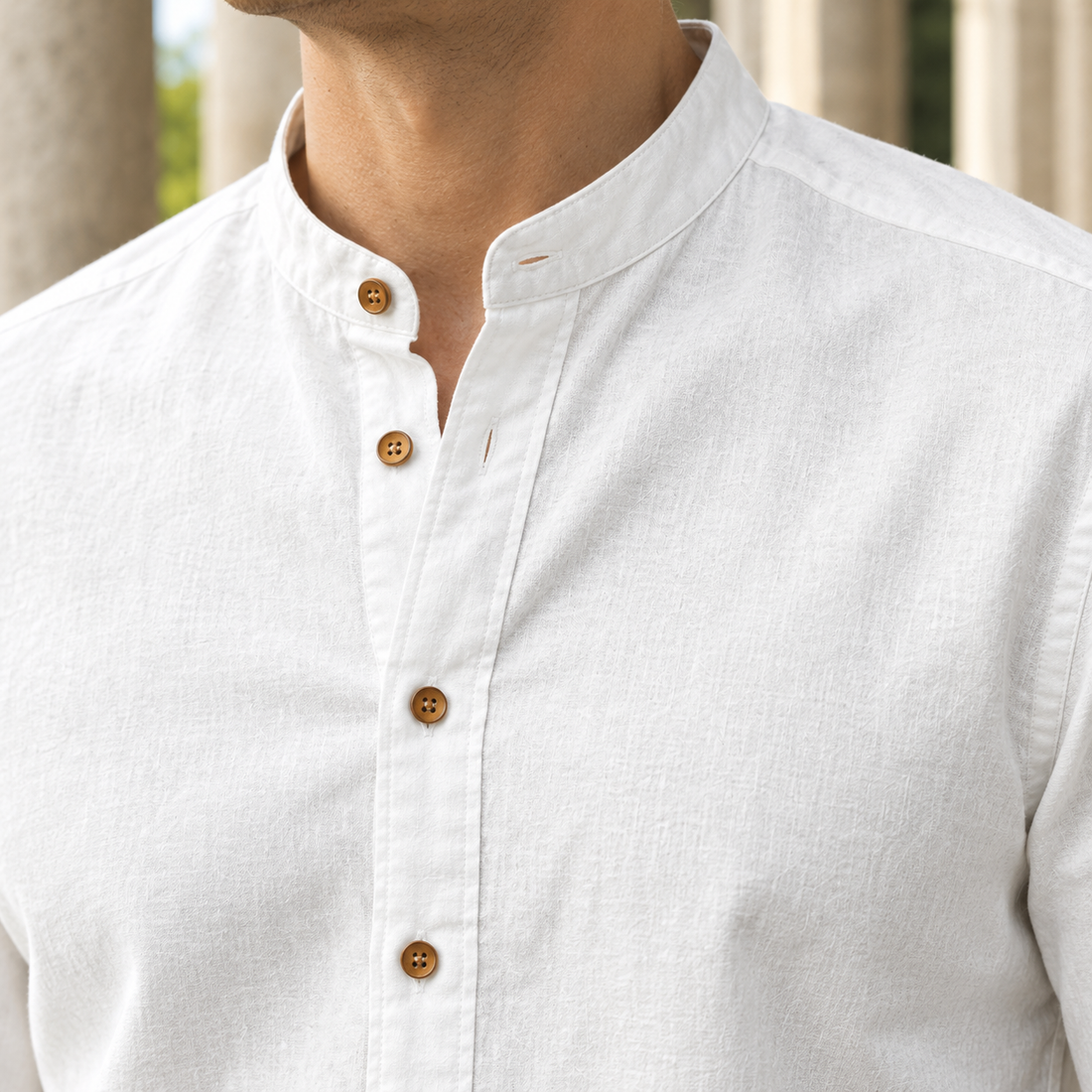 Clement Mandarin Shirt - Lead Product Detail