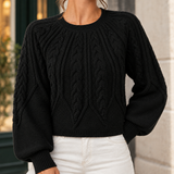 Georgina-Jane Cable Knit Sweater - Lead Product Detail
