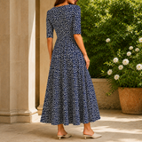 Adeline Printed Maxi Dress - Lead Alternate View