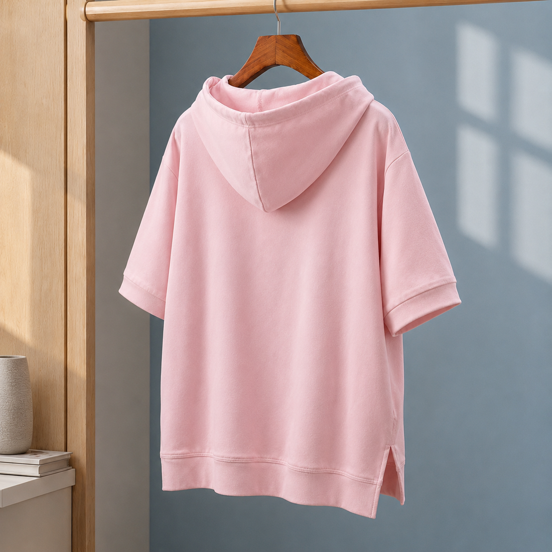 Nico Short Sleeve Hoodie - Lead Alternate View