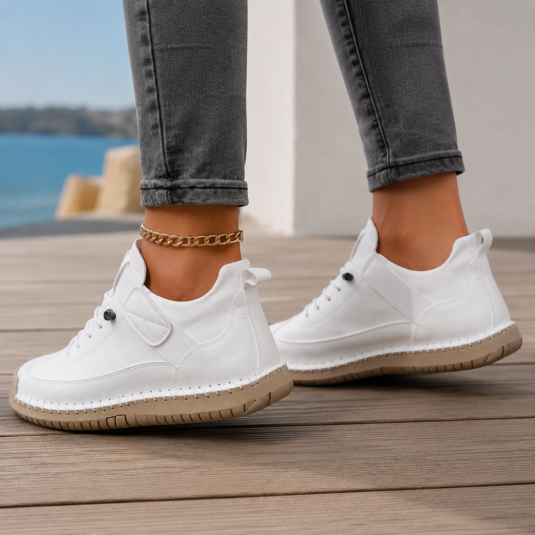 Rossetti Strap Sneakers - Lead Alternate View