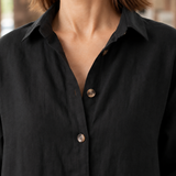 Brigitte-Marie Relaxed Linen Shirt - Lead Product Detail