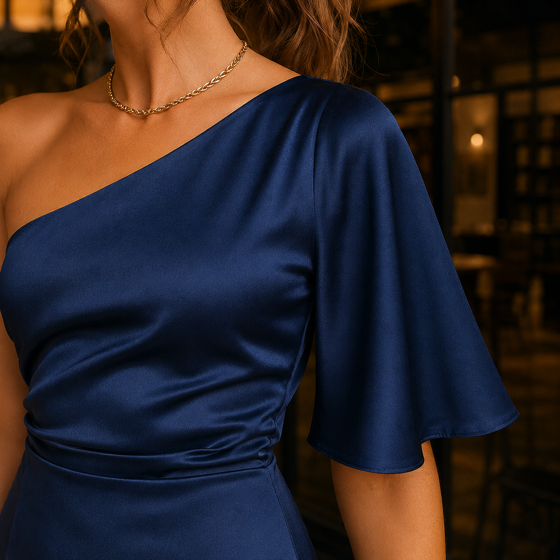 Fenella-Hope Asymmetric Dress - Lead Product Detail