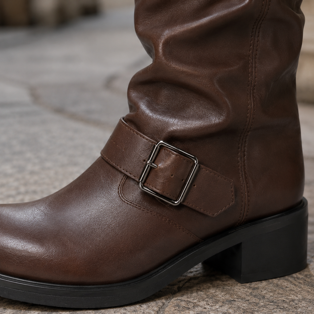 Manfredi Biker Boots - Lead Product Detail