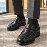 Vasari Leather Loafers - Lead Product Detail