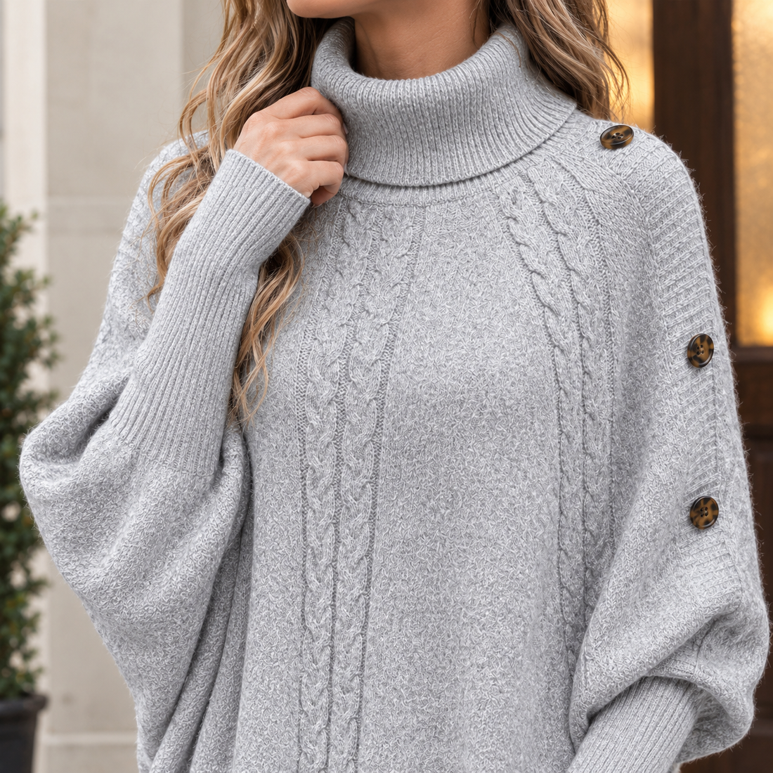 Audrina-Jane Cable Knit Sweater - Lead Product Detail