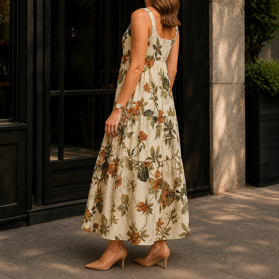 Maia-Jane Tiered Maxi Dress - Lead Alternate View
