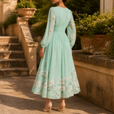 Soraya Pleated Midi Dress - Lead Alternate View