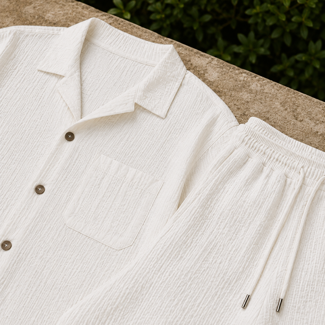 Gabriel Textured Short Set - Lead Product Detail