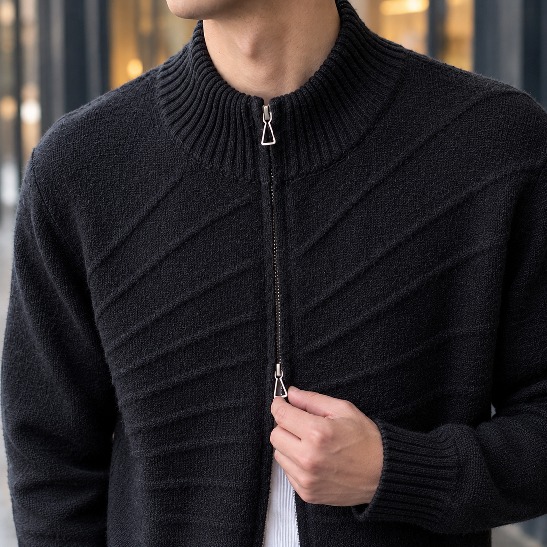 George Textured Cardigan - Lead Product Detail