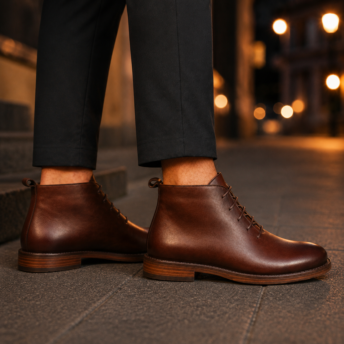 Gallardo Leather Ankle Boots - Lead Alternate View