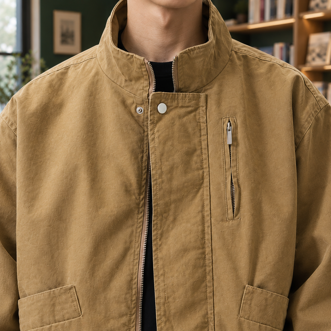 Harrison Stand Collar Jacket - Lead Product Detail