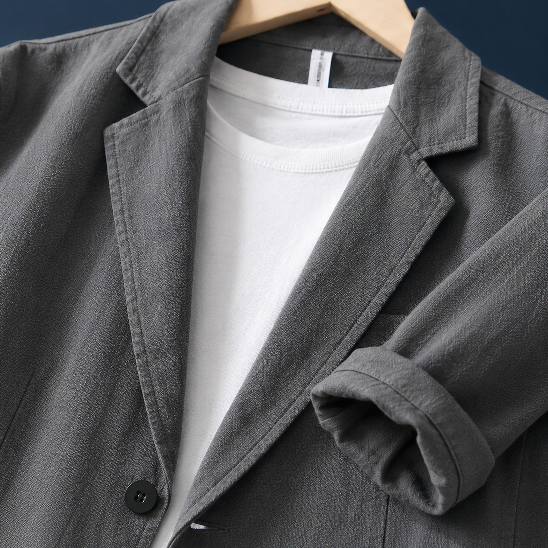 Vincent Linen Jacket - Lead Product Detail