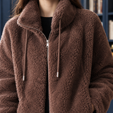 Agnes-Claire Plush Fleece Jacket - Lead Product Detail