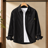 Keaton Striped Shirt - Black