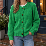 Zoe Textured Cardigan - Emerald Green